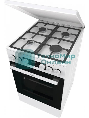 Плита комбинированная Gorenje GK5C42WF-B белый, конфорок 4 газовых, духовка 70 л, 50 см x 85 см x 59.4 см