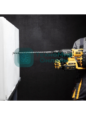 Бур по бетону Denzel двойная спираль, Cobalt W-tip, 20x460 мм, SDS PLUS