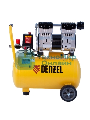 Компрессор Denzel DLS950/24 безмаслянный малошумный 950 Вт, 165 л/мин,ресивер 24 л