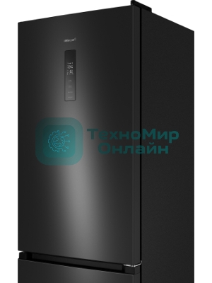 Холодильник Weissgauff WRK 2000 Total NoFrost Inverter Black черный двухкамерный 240/95л морозилка снизу