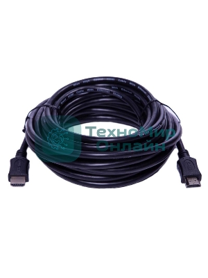 Кабель HDMI C-HM-HM-5M Wize, 5 м, v.2.0, 19M/19M, позол.разъемы, экран, черный, пакет