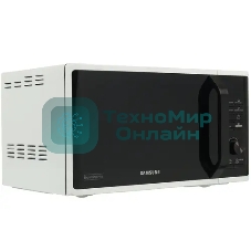 Микроволновая печь Samsung MG23K3515AW/BW белый/черный, 23 л, 800 Вт, переключатели - кнопки, поворотный механизм