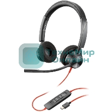 Проводная гарнитура Poly Blackwire 3320 Stereo-M черный, накладные, USB