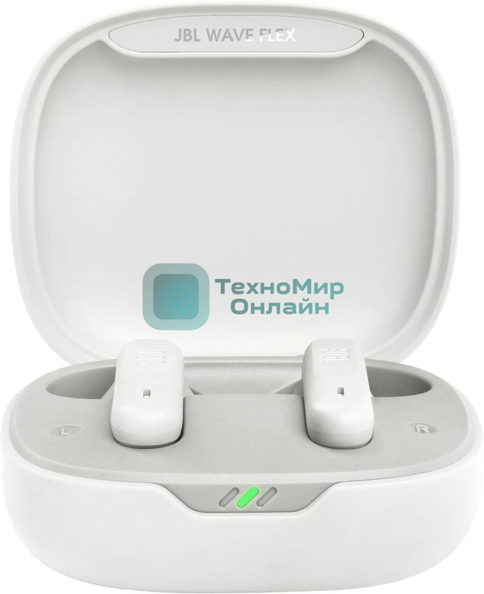 Наушники TWS JBL Wave Flex белый, вкладыши, Bluetooth, до 8 ч