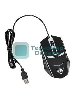 Мышь проводная Nakatomi MOG-02U черный, 1600 dpi, USB, кнопки - 5