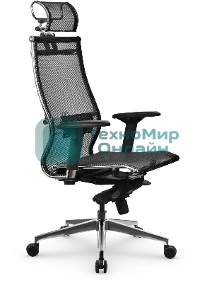 Кресло Метта Samurai S-3.051 MPES эко.кожа/сетка с подголов. крестов. металл хром