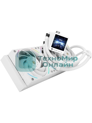 Система жидкостного охлаждения Thermalright Frozen Vision 360 V2 (360мм, LED, White, ARGB/Fans: 3x120мм, 69CFM, 27dBA, 2150RPM/Pump height 60мм, 23dBA, 3000RPM, Rad thickness 27мм/S: 1700, 1200, 1851, 115X, 2011, 2066, AM5, AM4)