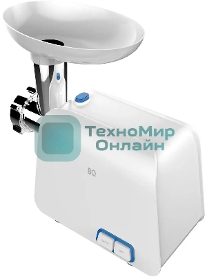 Мясорубка электрическая BQ MG1004 белый, 2100 Вт, 2.4 кг/мин, реверс, защита от перегрузки, насадки - 7