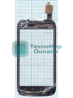 Сенсорное стекло (тачскрин) для Philips W635, черное