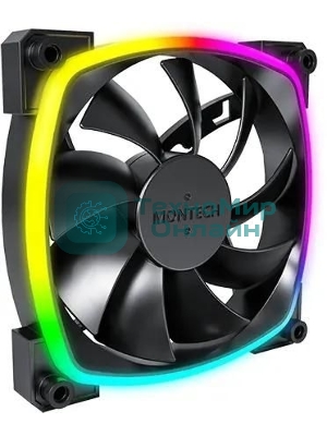 Вентилятор для корпуса Montech AX120 ARGb 120х120x25 черный 4-pin 27дБ (AX120 PWM BLACK) Ret