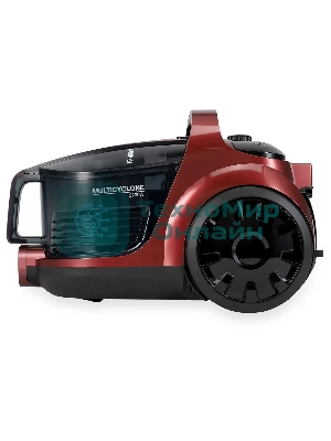 Пылесос Hyundai HYV-C2645 красный/черный, 380/2200 Вт, уборка сухая, пылесборник контейнер 3,5 л