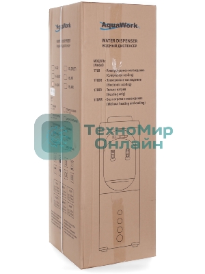 Кулер Aqua Work 16LR напольный, компрессорный белый/черный