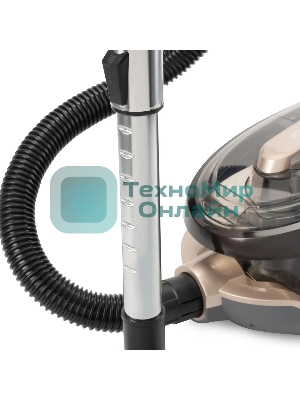 Пылесос Hyundai HYV-C3550 золотистый/темно-коричневый, 380/2220 Вт, уборка сухая, пылесборник контейнер 2,5 л