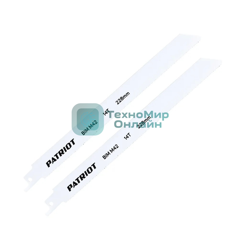 Полотно пильное PATRIOT для сабельной пилы, по металлу 228*19*0.92мм*14T 2 шт.