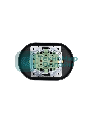 Розетка 2-м LEZARD СП OSEN без заземл. ПБТ, круглая, механизм, серый матовый 744-7400-128B