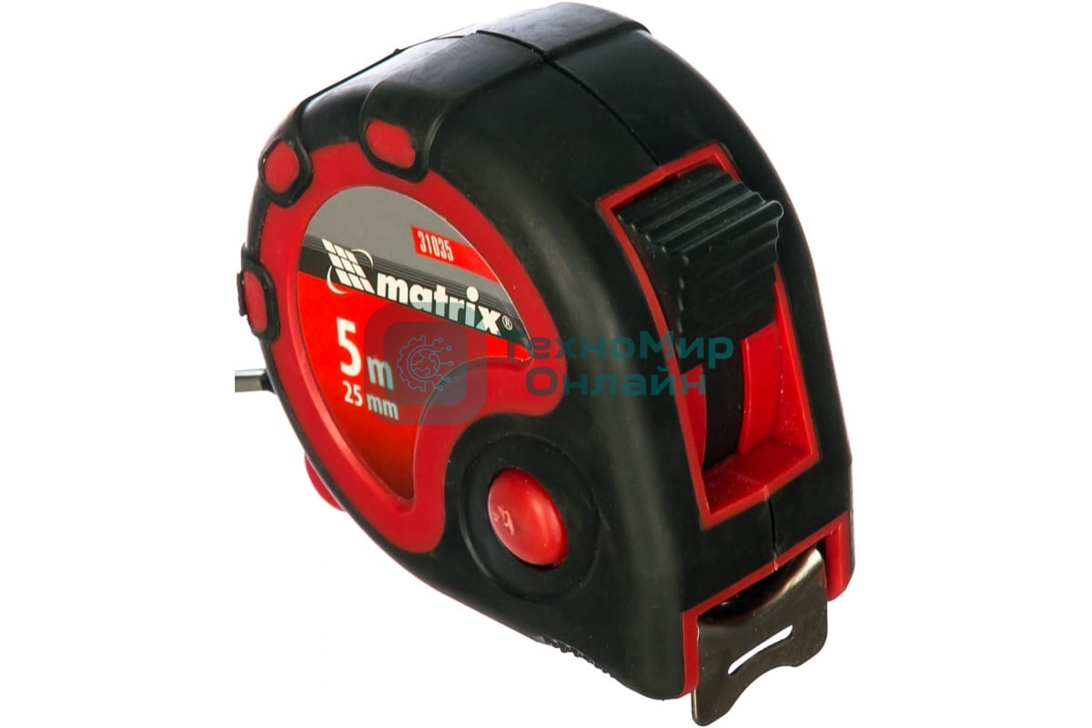 Рулетка Matrix status 3 fixations 5мх25мм двухкомпонентный корпус 3 фиксации ленты