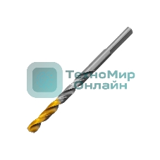 Сверло спиральное по металлу Denzel 5 x 86мм, Р6М5, Golden Tip