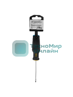 Отвертка Denzel SL3х75 мм, S2, 3к рукоятка