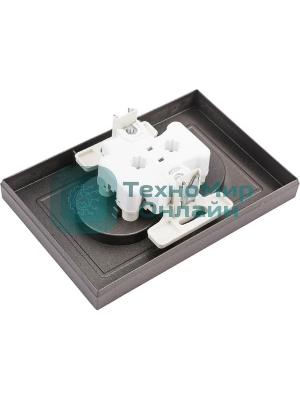 Розетка 2-м AtlasDesign без заземл. 16А в сборе мокко SchE ATN000620