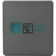 Розетка телевизионная Kranz ROUND TV с/у титан