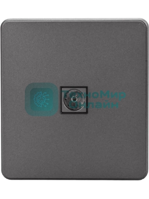 Розетка телевизионная Kranz ROUND TV с/у титан