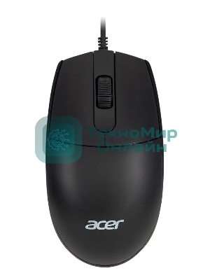 Комплект клавиатура+мышь Acer OMW141 проводной, USB, 1200 DPI, чёрный
