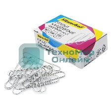 Скрепки Silwerhof никель 50мм (упаковка: 50шт) картонная коробка