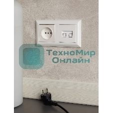 Рамка 2-местная IEK BRITE РУ-2-Бр DECOR 3D-форма белый/белый