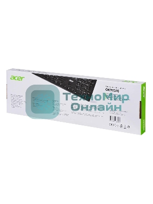 Клавиатура проводная Acer OKW020, USB, черный