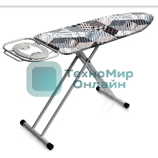 Доска гладильная Dogrular Домина 2237 рабочая поверхность 122 x 40, 142 x 50 x 9,5, регулировка высоты 8 позицмй, подъем 74-96 см, серая