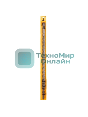 Бур по бетону Denzel двойная спираль, Cobalt W-tip, 20x460 мм, SDS PLUS