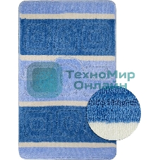 Коврик в ванную двойной САНАКС SILVER ГОЛУБОЙ 60х100+50х60 см 100% полиэстер