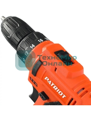 Дрель-шуруповерт Patriot BR 187UES, Аккумуляторная, 18В, 2 АКБ, Кейс