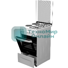 Плита комбинированная Darina 1D KM 241 337 W белый/черный, конфорок 4 шт, духовка 50 л, 50 см x 85 см x 60 см