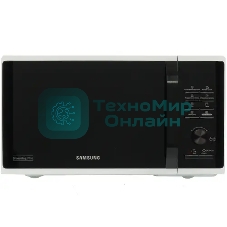 Микроволновая печь Samsung MG23K3515AW/BW белый/черный, 23 л, 800 Вт, переключатели - кнопки, поворотный механизм