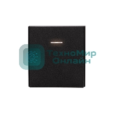 Выключатель Kranz STRONG 1 кл проходной (переключатель) с подсветкой 10А с/у антрацит