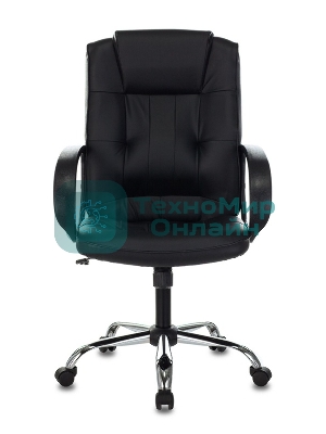 Кресло Бюрократ T-800N/BLACK черный, кожа