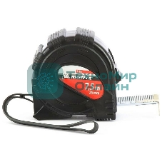 Рулетка Matrix, 7,5 м х 25 мм, обрезиненный корпус, черный