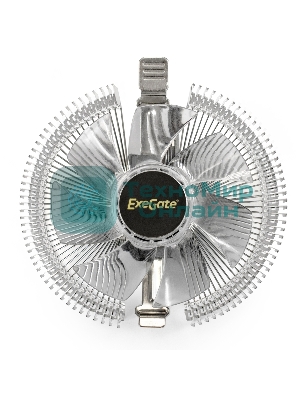 Кулер для процессора ExeGate Wizard EE91-PWM.RED серебристый, 90 мм, алюминий, 2400 об/мин, 24 дБ, 4 pin, 75 Вт, 45 мм