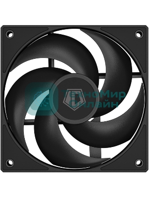 Вентилятор для корпуса ID-Cooling AS-120-K черный, 120 мм, 2000 об/мин, 27.2 дБ, 4 pin