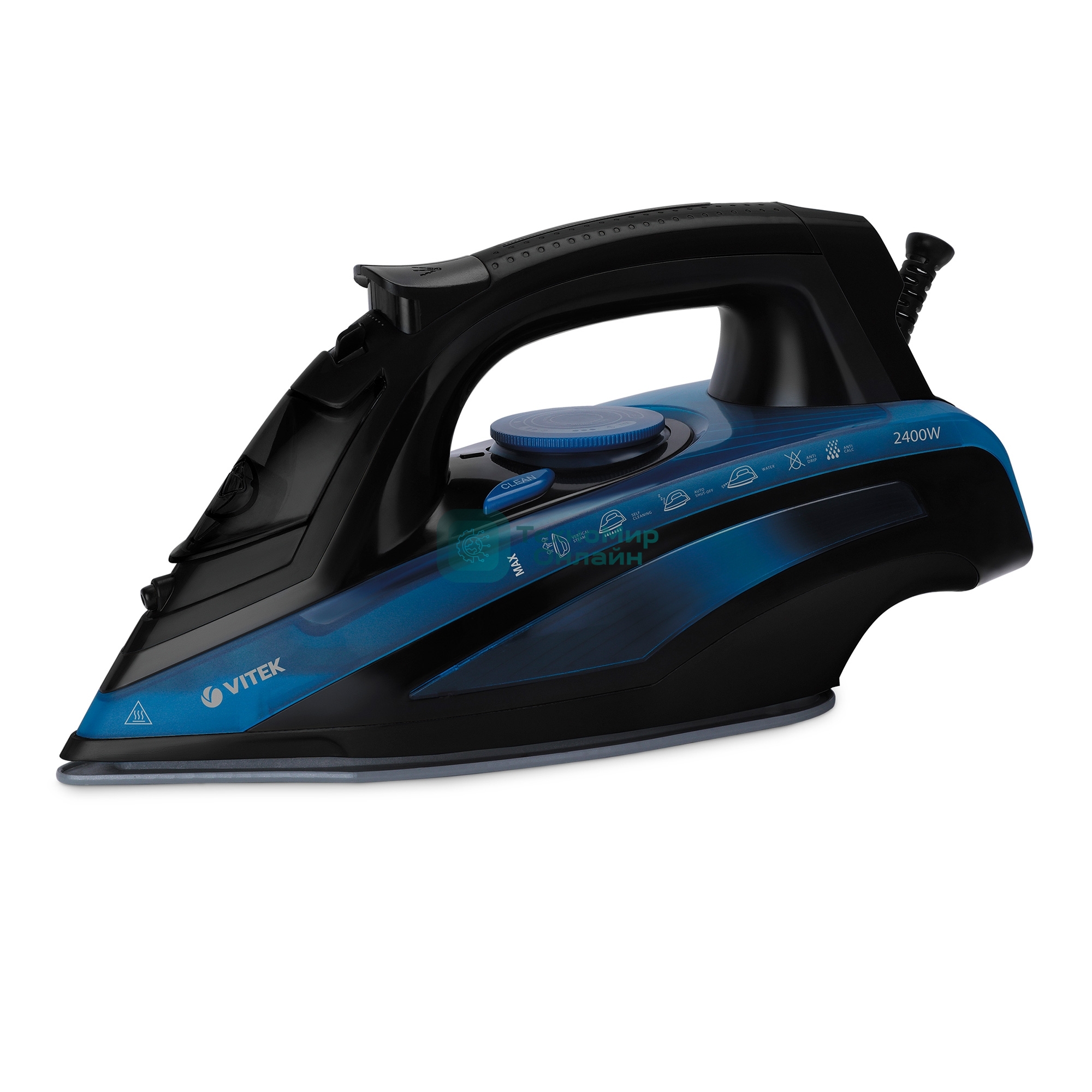 Утюг Vitek VT-8327 (MC) черный/синий