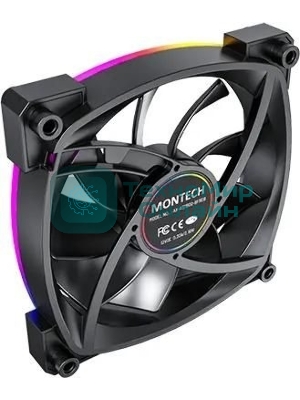 Вентилятор для корпуса Montech AX120 ARGb 120х120x25 черный 4-pin 27дБ (AX120 PWM BLACK) Ret