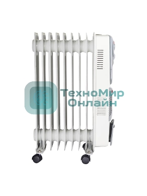 Масляный обогреватель Ресанта ОМ-9АВ (9 секций) белый, 2400 Вт, 30 м2, термостат 67/3/22