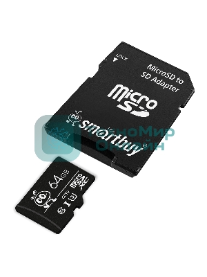 Флеш карта Smartbuy (SB64GbSDCCTV) micro SDXC 064Gb cl10 U3 V30 + адаптер