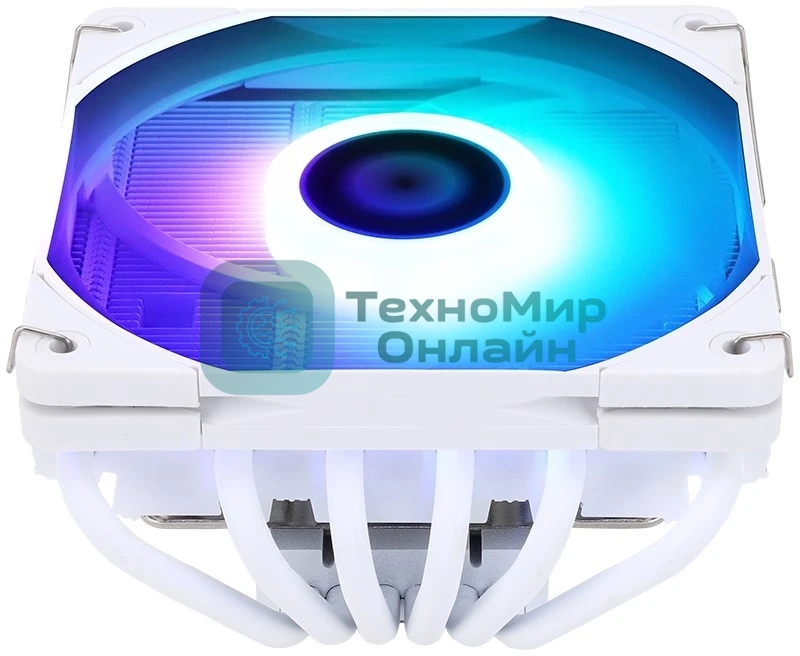 Кулер для процессора Thermalright AXP-120 X67 White Argb (4-pin PWM, 52mm, Ni/Cu, 6x6mm, ARGB, 1x120mm, 59CFM, 26.1dBA, 1800RPM, S: 1851/1700/1200/115X, 2011, 2066, AM5/AM4, white)