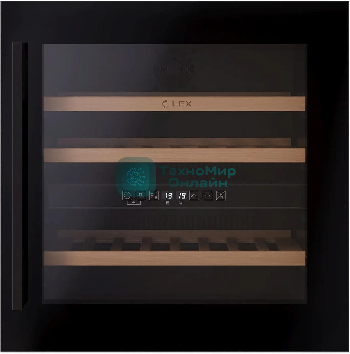 Винный шкаф LEX LWD6036BL dual zone 1-нокамерн. черный стекло (CHAT500007)