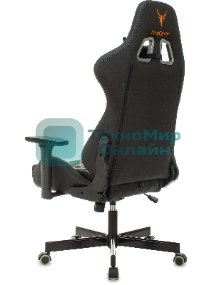 Кресло Knight ARMOR черный, экокожа, 120 кг, механизм качания