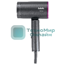 Фен BBK BHD1601 графит, 1600 Вт, ионизация, компактный