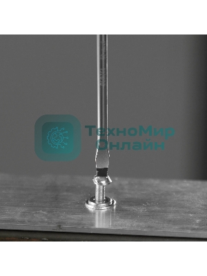 Отвертка Denzel SL3х75 мм, S2, 3к рукоятка