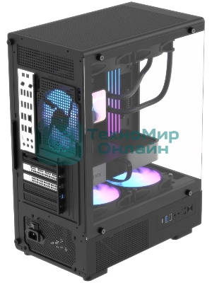 Корпус Formula Crystal Z1CM Plus AR v2 черный без БП mATX 5x120мм 1xUSB3.0 audio bott PSU